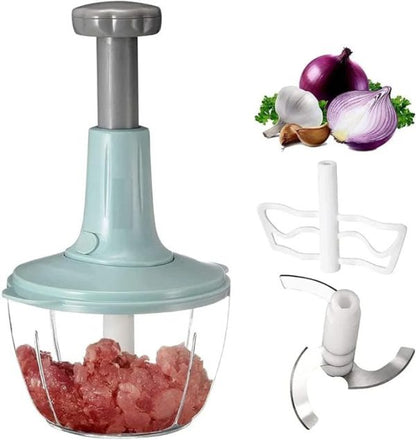 Multi-functional Manual Hand Push Chopper – 1.5 Liter (Random Color)