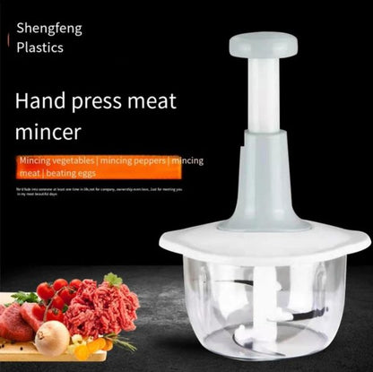 Multi-functional Manual Hand Push Chopper – 1.5 Liter (Random Color)