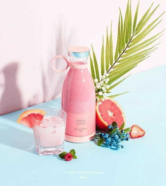 Mini Portable Blender Rechargeable Electric Fruit Juicer Mixer – 420ml ( Random Color )