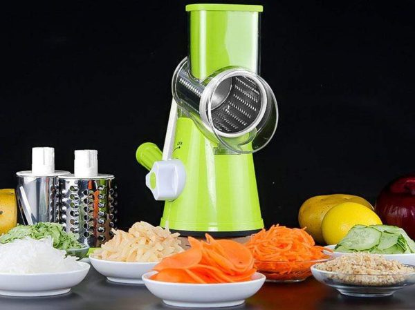 Multi-functional Tabletop Drum Grater | Manual Vegetable Cutter Slicer & Grater | ( Random Color )