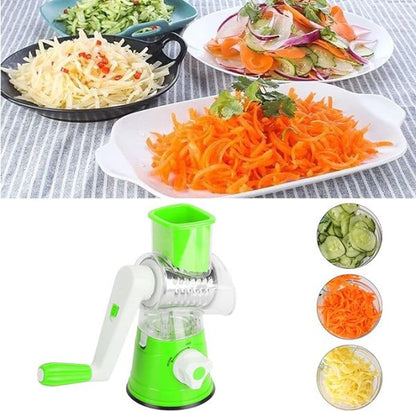 Multi-functional Tabletop Drum Grater | Manual Vegetable Cutter Slicer & Grater | ( Random Color )